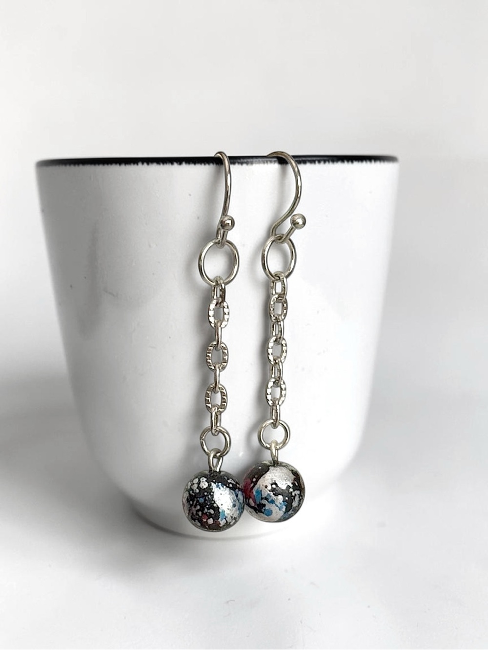 5 For $25💫Splattered Paintball Earrings Dangles